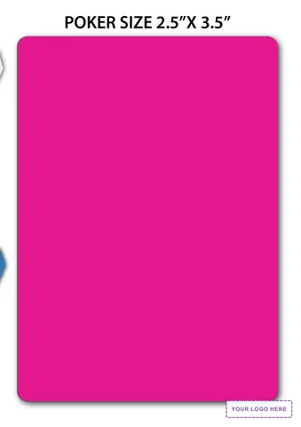 Solid Back Fuchsia Poker Size Playing Cards