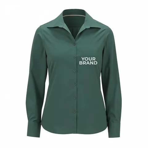 Lightweight Poplin Long Sleeve Ladies Shirt