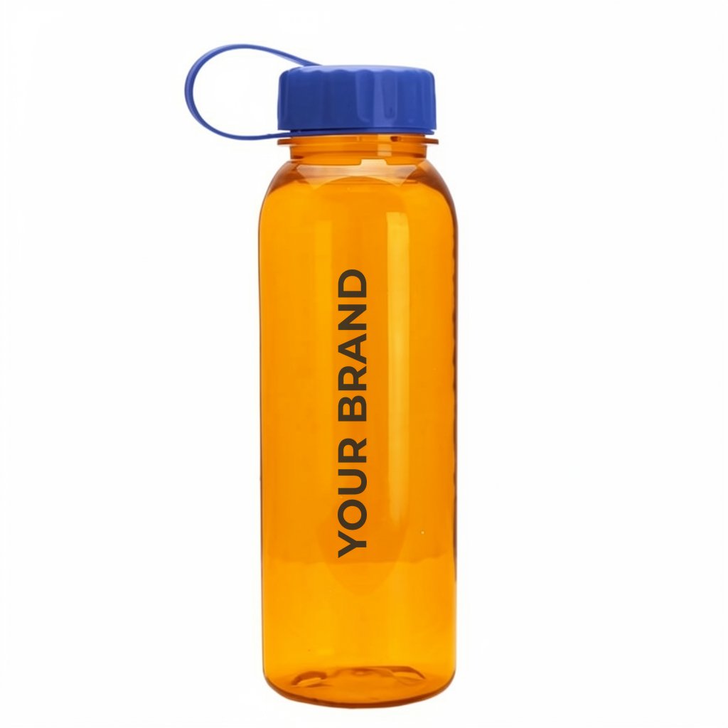 Garyline® Flat-Sided Tritan® Bottle with Tethered Lid - 24 oz.