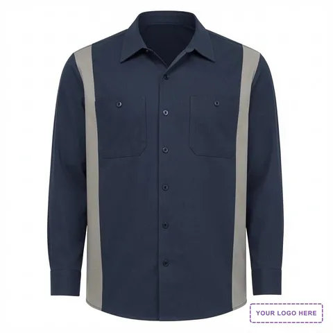 Men's Tall Industrial Colorblocked Long Sleeve Shirt - 5524T