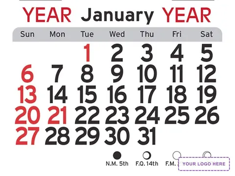 Adhesive Peel-N-Stick® Calendar - American Flag