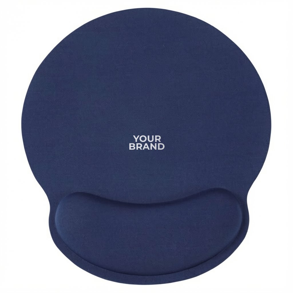 Crest Non-Slip Mouse Pad with Foam Wrist Rest