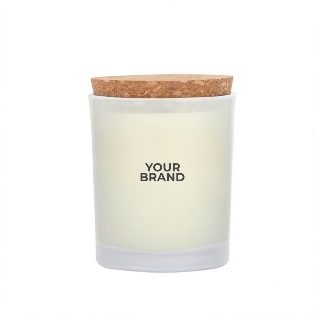 WickAura Frosted Candle With Cork Lid - 6 OZ.