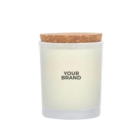 WickAura Frosted Candle With Cork Lid - 6 OZ.