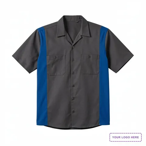 Men's Industrial Colorblocked Short Sleeve Shirt - LS524