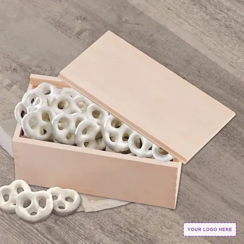 Frosted Pretzels in Wooden Collector's Box