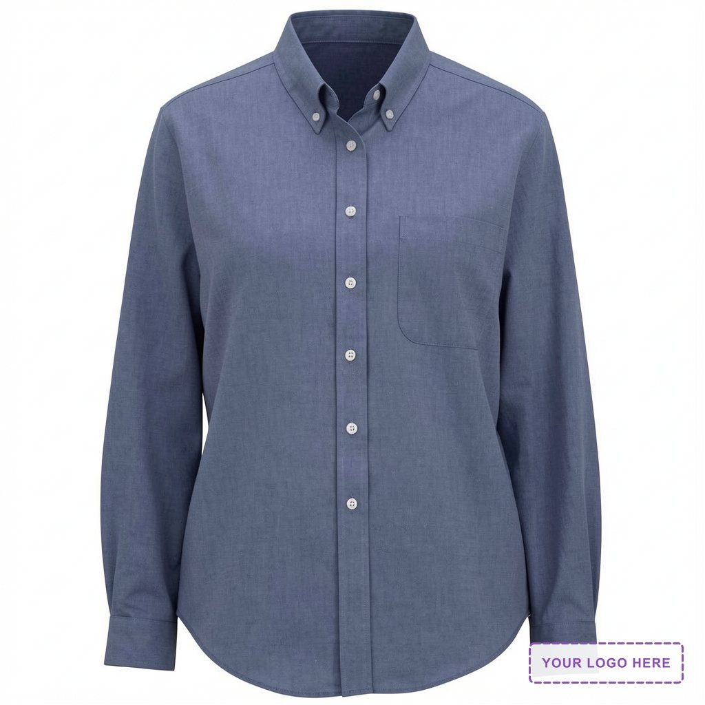 Easy Care Oxford Long Sleeve Ladies Shirt