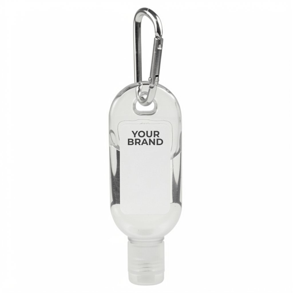 1.0 oz Hand Sanitizer Antibacterial Gel in Flip-Top Bottle with Carabiner
