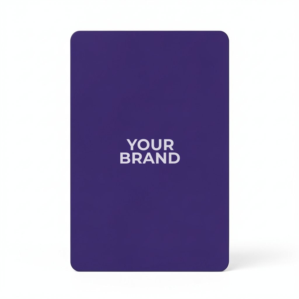 Solid Back Purple Poker Size Playing Cards