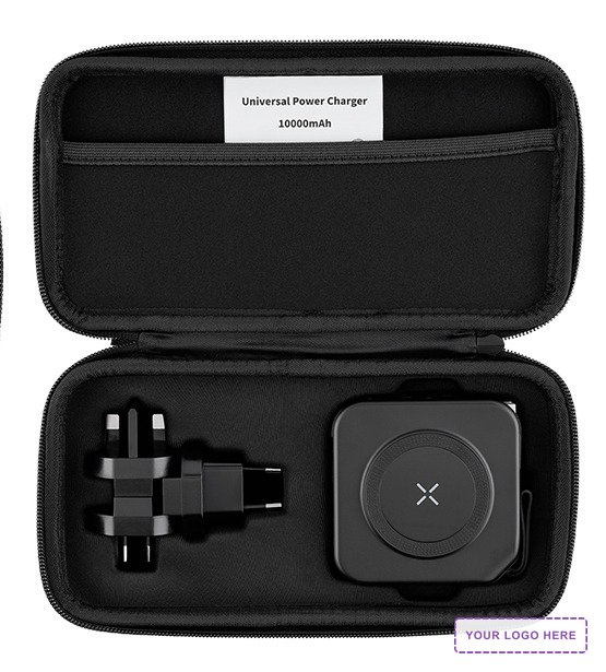 10,000 mAh Power Bank & Charger With International Adapters