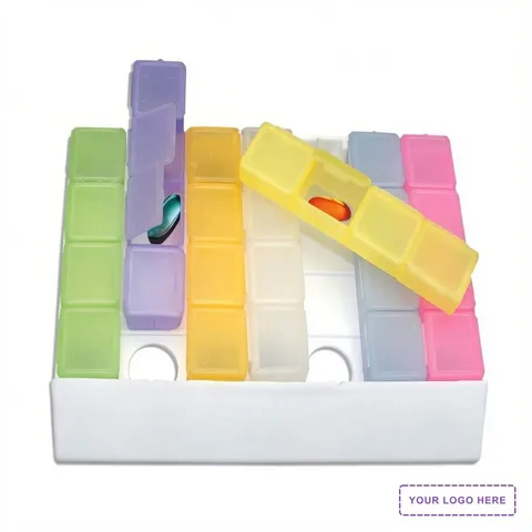 Rainbow Jumbo 24/7 Medicine Tray Organizer