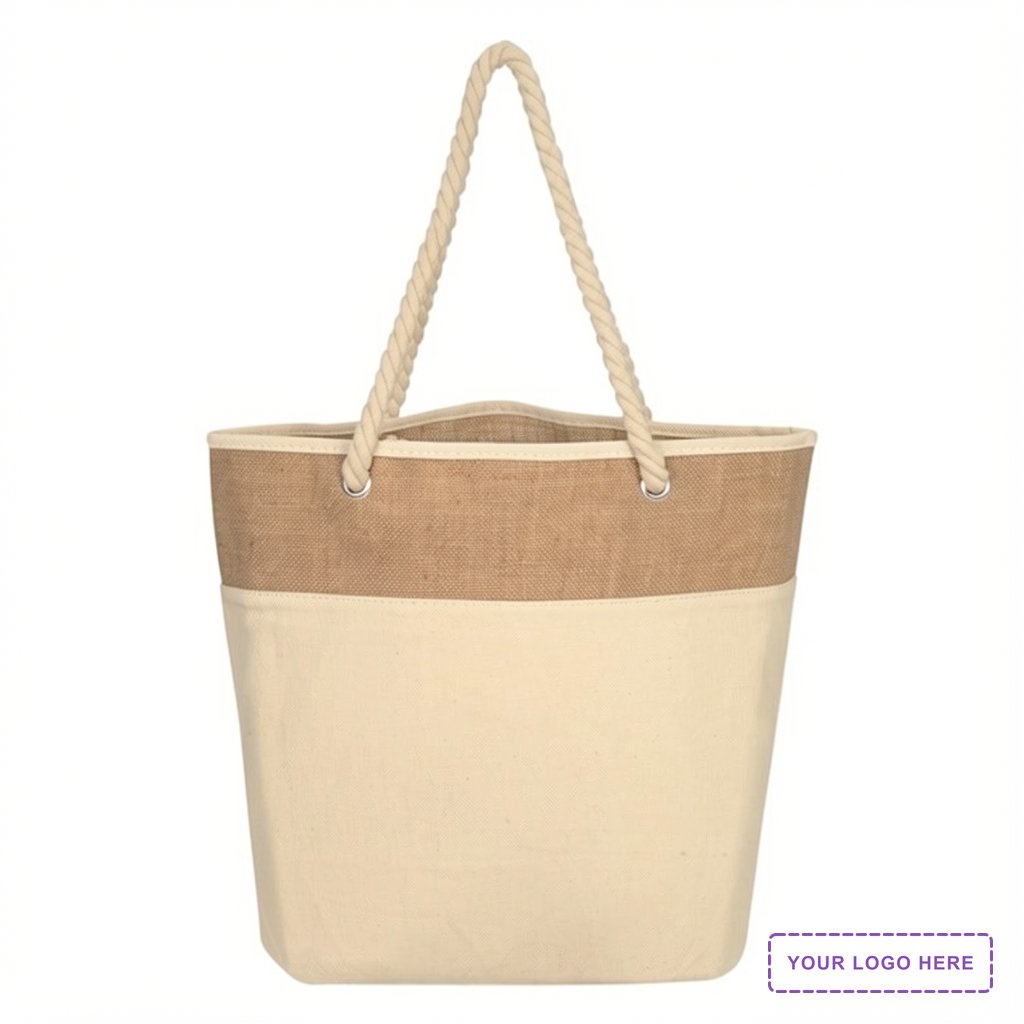 Burlap Rope Tote Bag