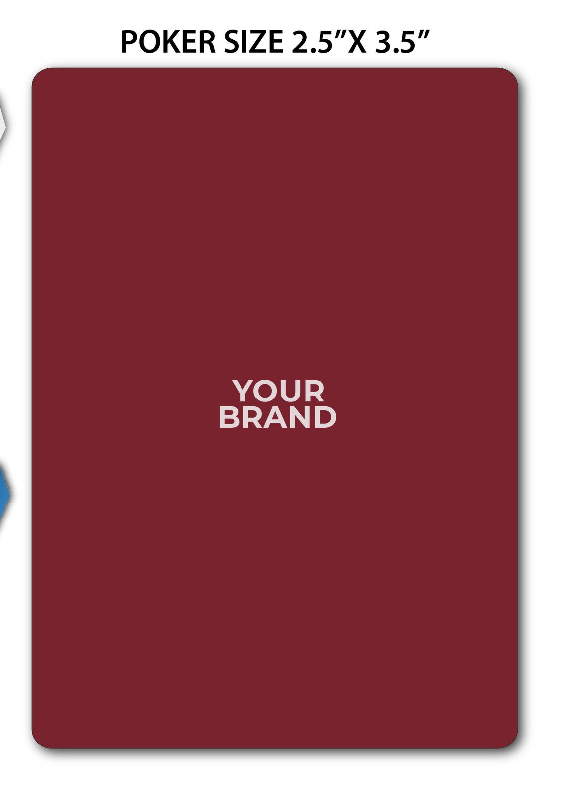Solid Back Burgundy Poker Size Playing Cards