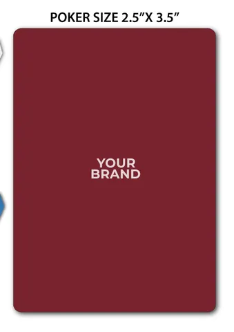Solid Back Burgundy Poker Size Playing Cards