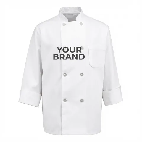 Eight Pearl Button Chef Coat - Tall Sizes - 0403T
