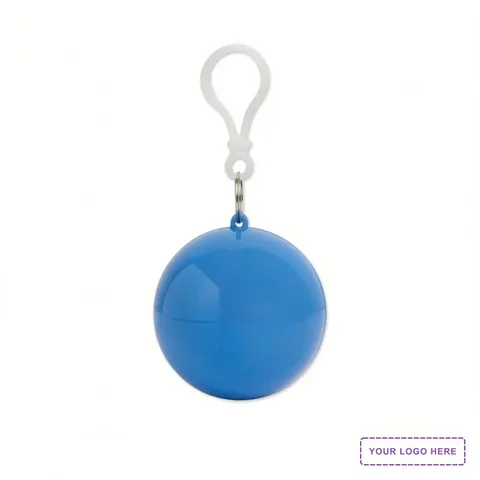 Rain Poncho in Ball Keychain