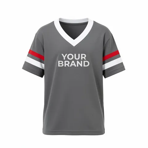Youth V-Neck Jersey with Striped Sleeves - 361