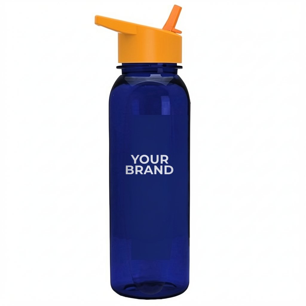 Garyline® Boss Embossed Tritan® Bottle with Flip-Straw Lid - 24 oz.