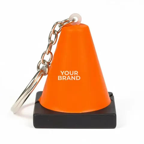 Construction Cone Stress Reliever Key Chain
