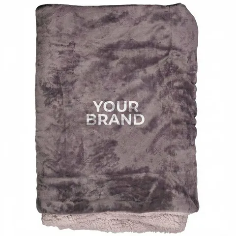 Sherpa Fleece Embroidered Emblem Blanket