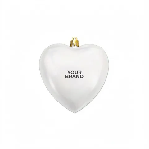4" Satin Finish Heart Shaped Shatterproof Ornament