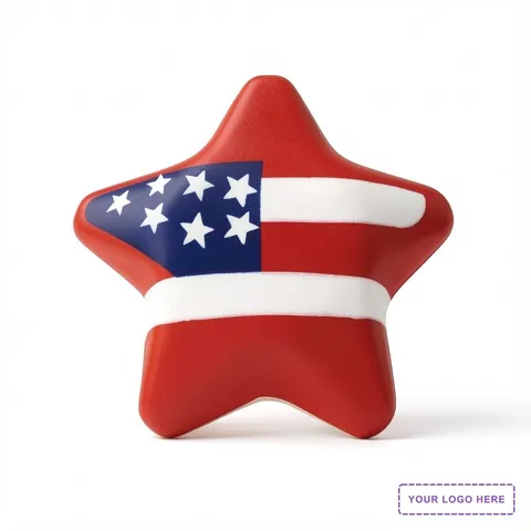 Red White And Blue Patriotic Star Stress Shape