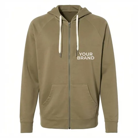 Unisex Icon Lightweight Loopback Terry Full-Zip Hooded Sweatshirt - SS1000Z
