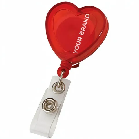 Heart Retractable Badge Holder