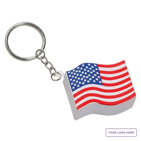 US Flag Stress Reliever Key Chain