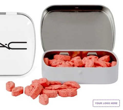 Domed Tin with Lip Shaped Mints