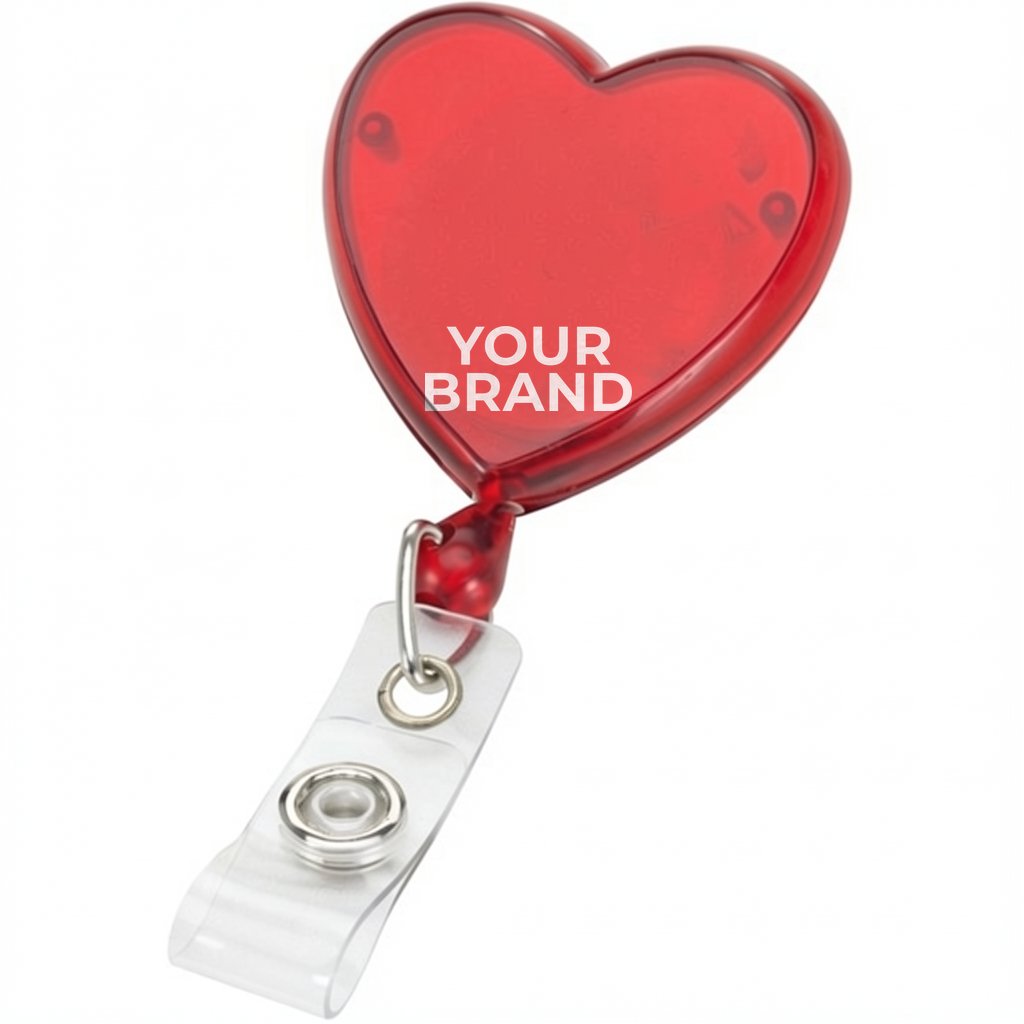 Heart Shaped Retractable Badge Reel Holder