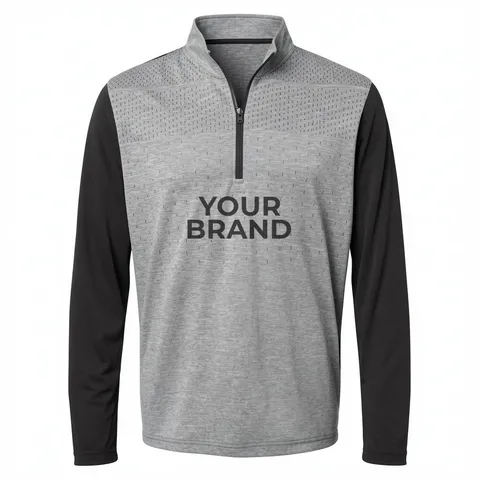 Men's Ultimate365 Heather Block Print Quarter-Zip Pullover - A522