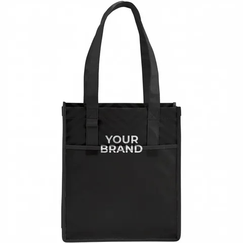 Printed Chevron Non-Woven Shopper Tote