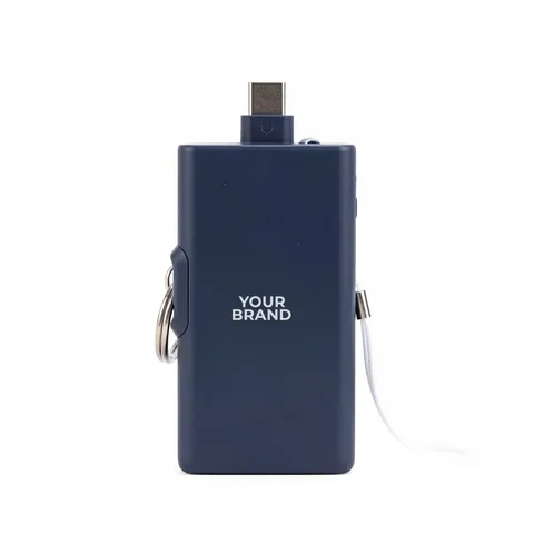 Bijou 1200mAh UL Listed Power Bank with USB-C Tip & Keyring