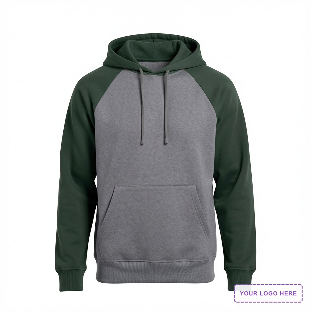 Sport-Tek Raglan Colorblock Pullover Hooded Sweatshirt. ST267