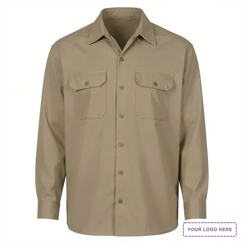 Men's Heavyweight Cotton Long Sleeve Shirt - 5549