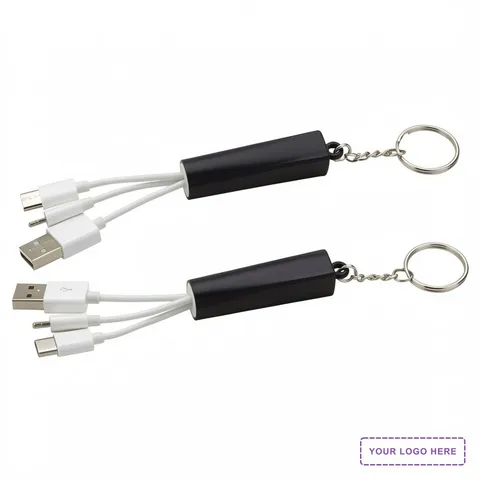 Trey 3-in-1 Light-Up Charging Cable with Keychain