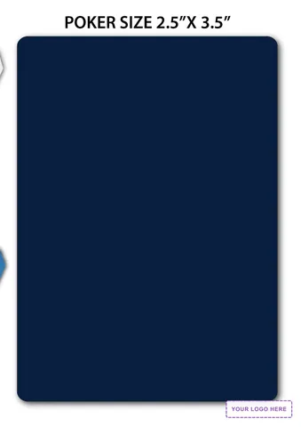 Solid Back Navy Poker Size Playing Cards