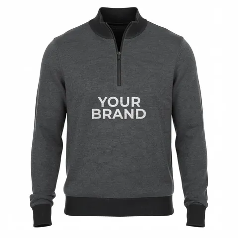 Brooks Brothers Washable Merino Birdseye 1/4-Zip Sweater BB18412
