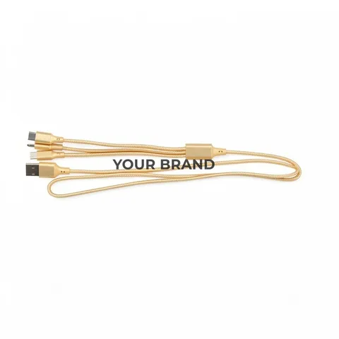 3' Metallic 3-IN-1 Cable With Type C US