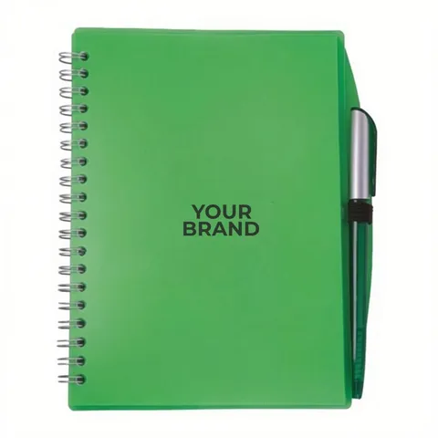 5-3/4" x 7" Color-Pro Spiral Unlined Notebook with Pen