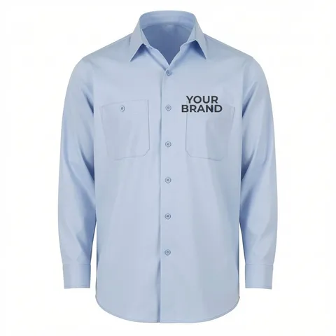 Men's Tall Industrial Worktech Ventilated Long Sleeve Work Shirt - LL51T