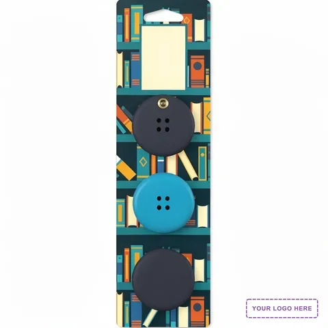 3-Pack Button Collage Card Bookmark
