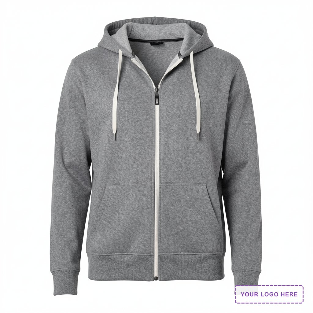 Unisex Heathered French Terry Full-Zip Hooded Sweatshirt - PRM90HTZ