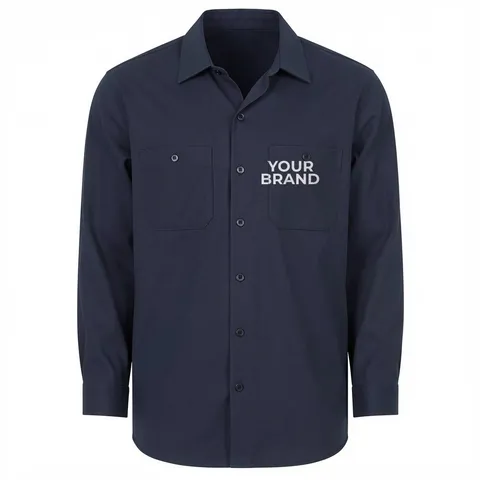 Men's Industrial Cotton Long Sleeve Work Shirt - L307