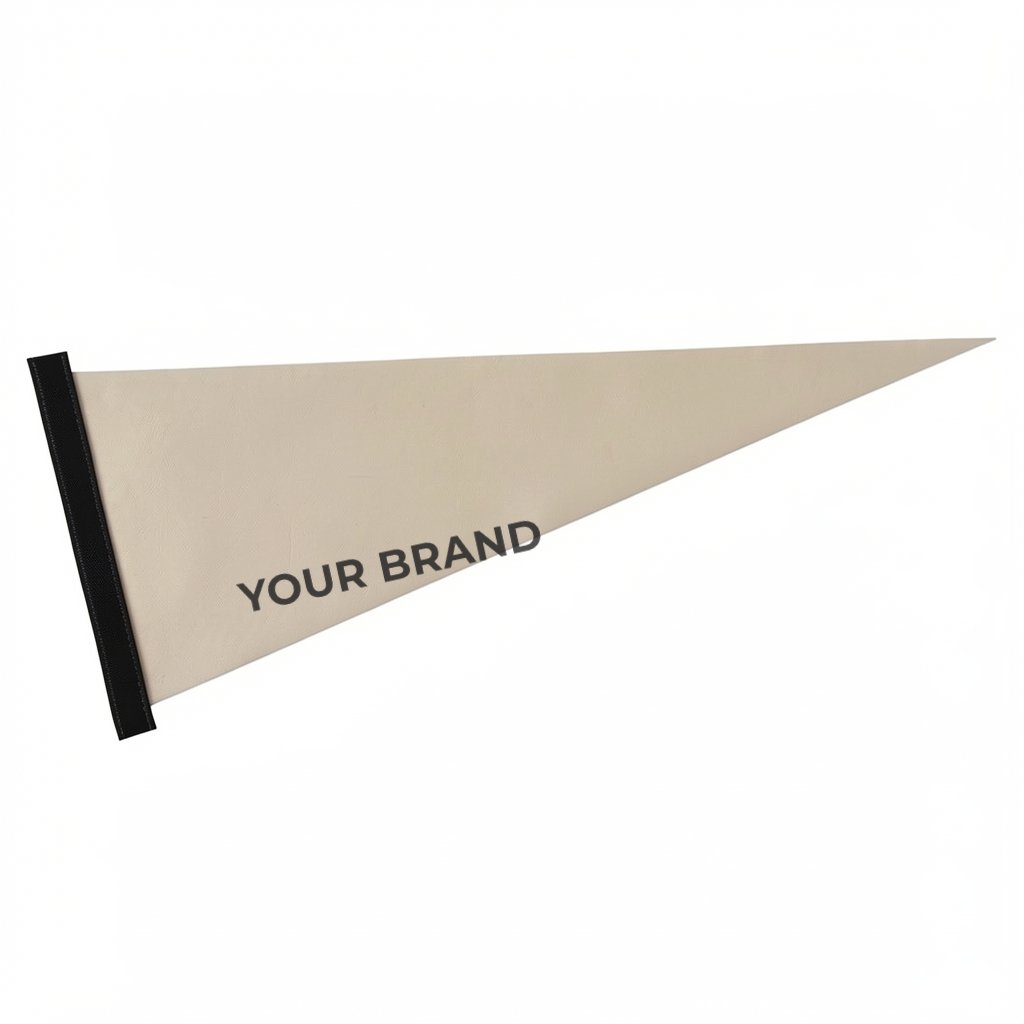 9" x 24" White Felt Pennant
