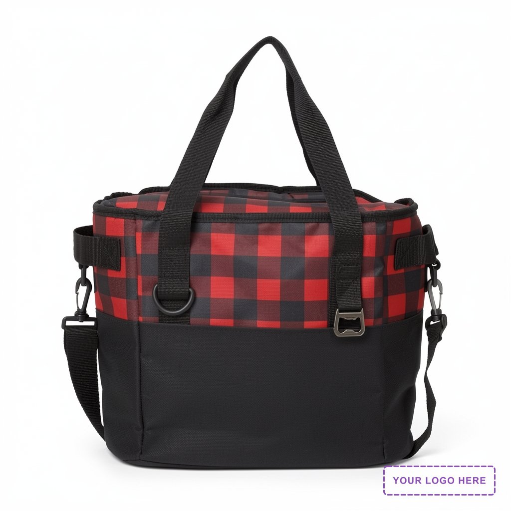 Plaid Insulated Cooler Bag