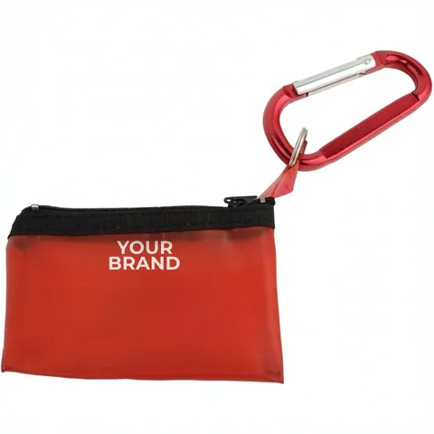 Carabiner with Key Tag Pouch