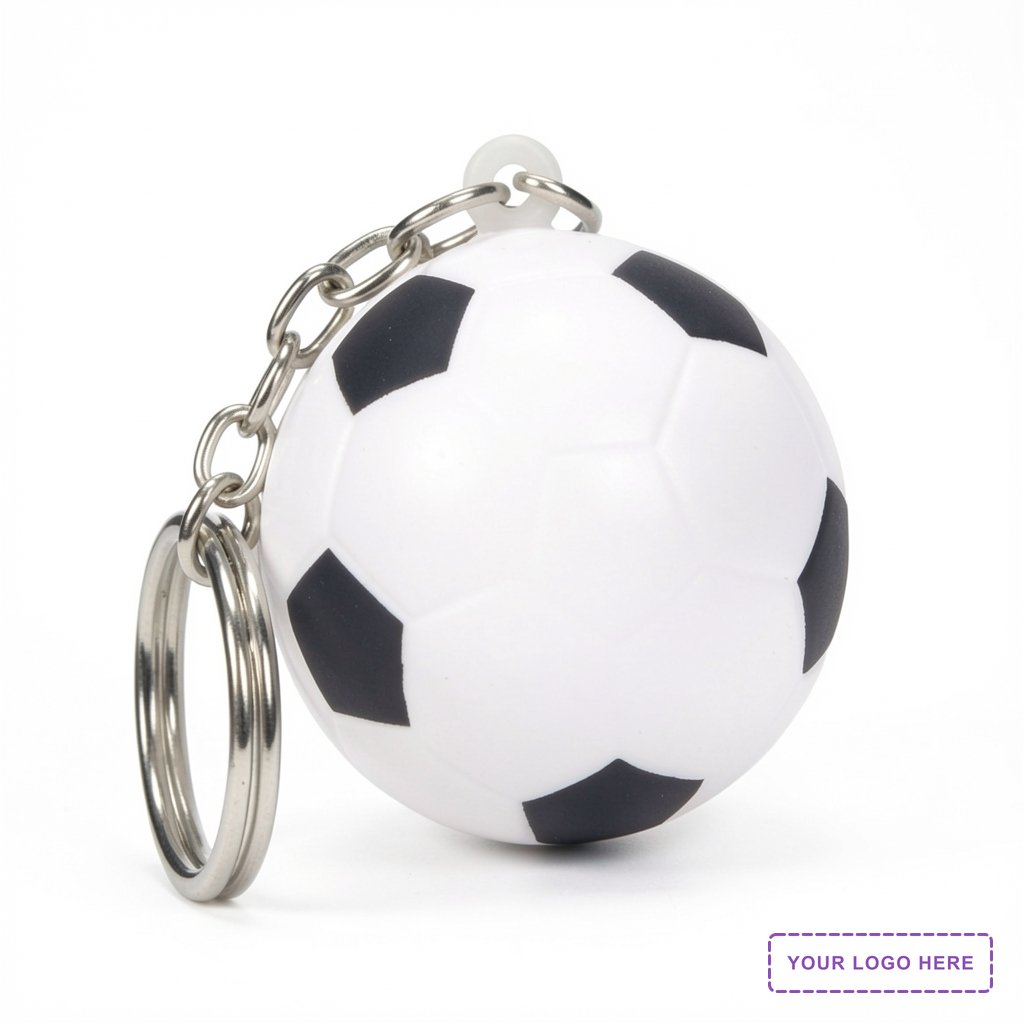 Soccer Ball Stress Reliever Key Chain