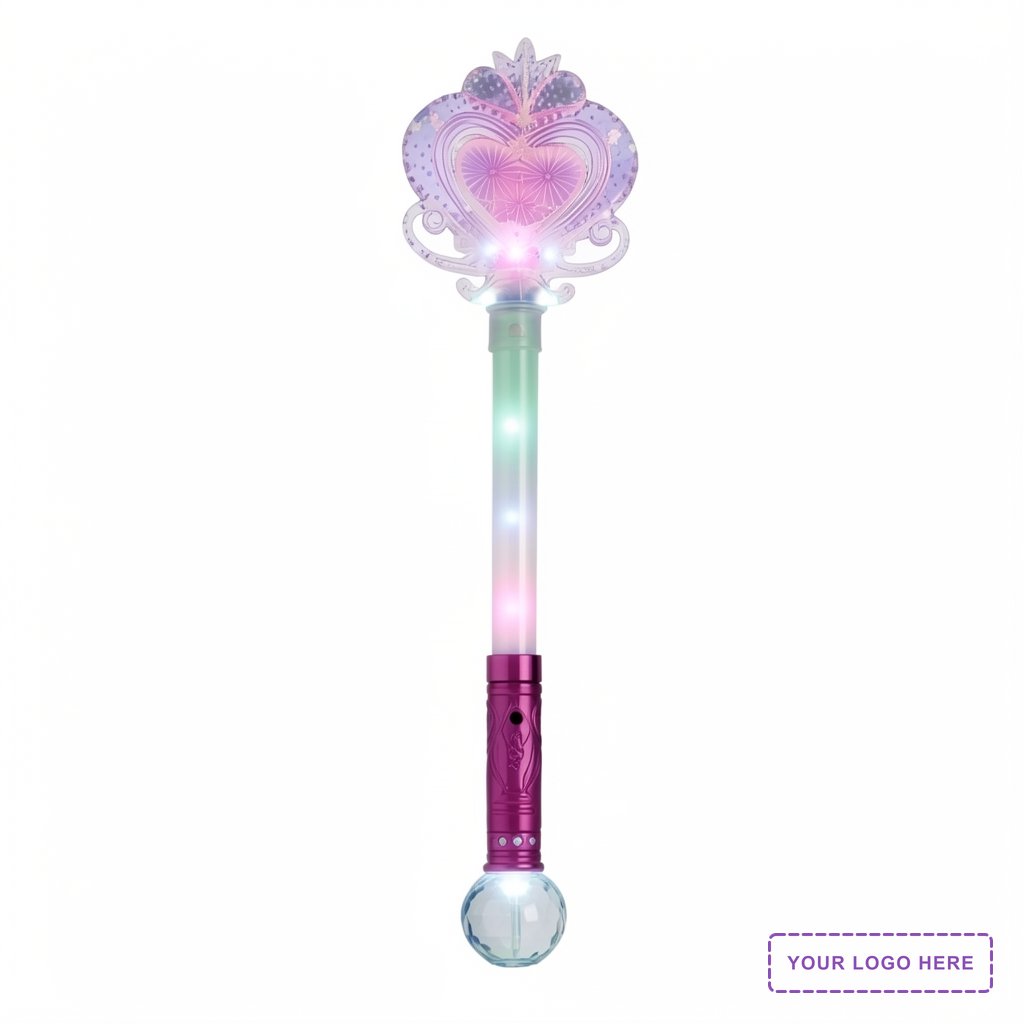 22.5" Big Light Up Heart Princess Wand